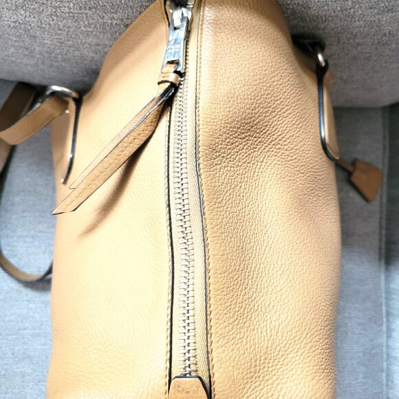 Prada Vitello Phenix Camel Side Zip Tote & Dust Bag - Authentic - Picture 8 of 11